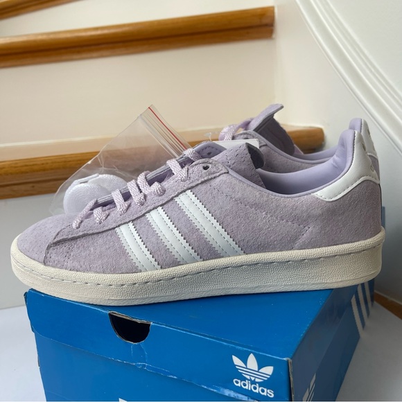 NWT Adidas Campus 80s Light Purple Sneakers leather , lavender - Picture 10 of 16